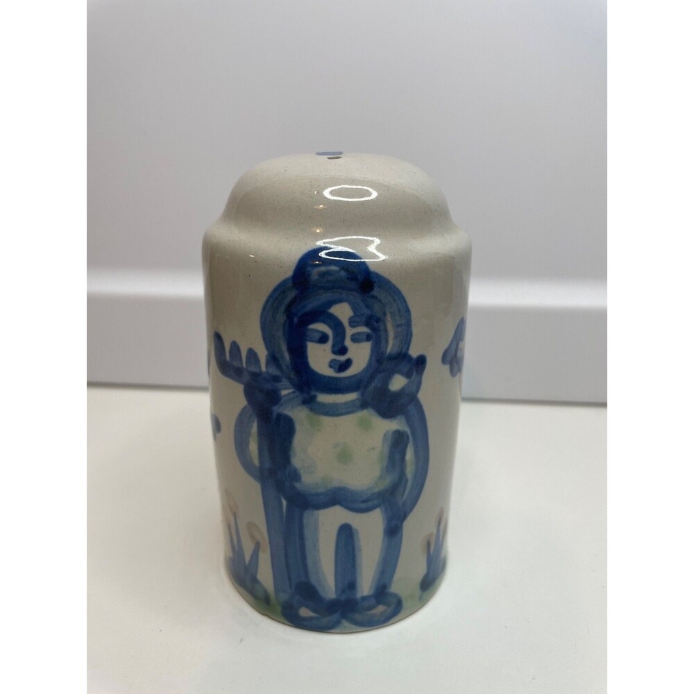M A Hadley Pottery Stoneware FARMER Pepper Shaker Country Farmhouse replacement